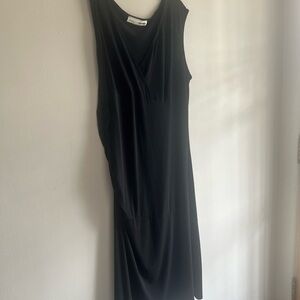 Necessary Objects Elegant Black Midi Dress Sz 2X